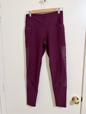 Victoria's Secret Plum High-Waist Mesh-Paneled Leggings